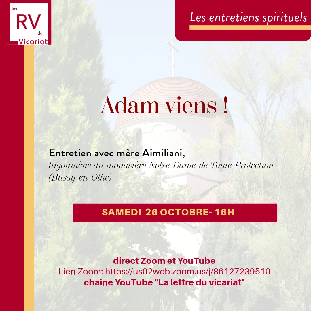 Mère Aimiliani le 26 octobre parlera sur "Adam viens!"