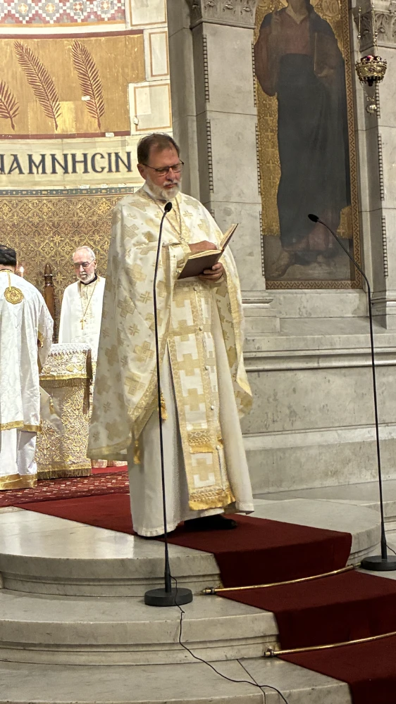 Père Alexis Struve, vicaire épiscopal lors de la divine liturgie le samedi 20 juin 2026