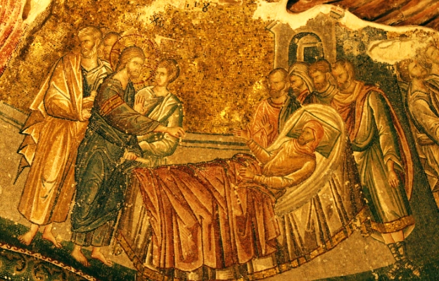 la guérison du paralytique par le Christ à Capharnaüm Matthieu 9 , 1-8