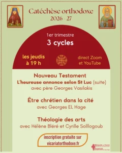 Programme de catéchèse orthodoxe pour le 1er trimestre 2026-27