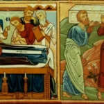 icône de la translation des reliques de saint Nicolas le thaumaturge détail